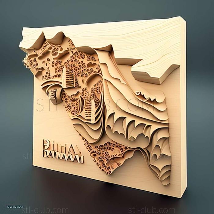 3D model Bahrain  Kingdom of Bahrain (STL)